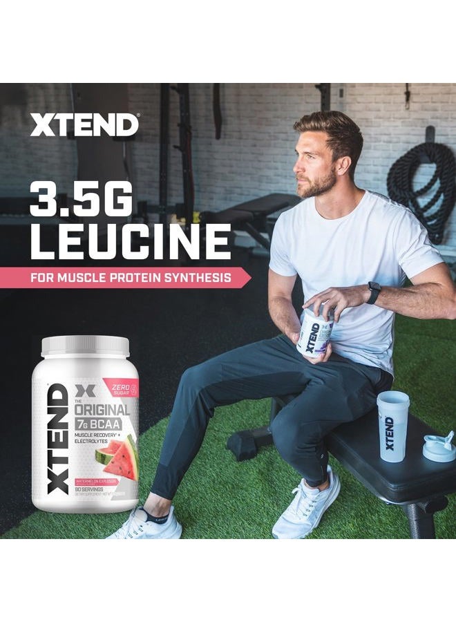 XTEND مسحوق XTEND الأصلي BCAA بنكهة بطيخ الانفجار - صفر سعرات حرارية، صفر كربوهيدرات، صفر سكر - مشروب استعادة العضلات بعد التمرين مع الأحماض الأمينية - 7 جرام BCAAs للرجال والنساء - 90 حصة - Image 3